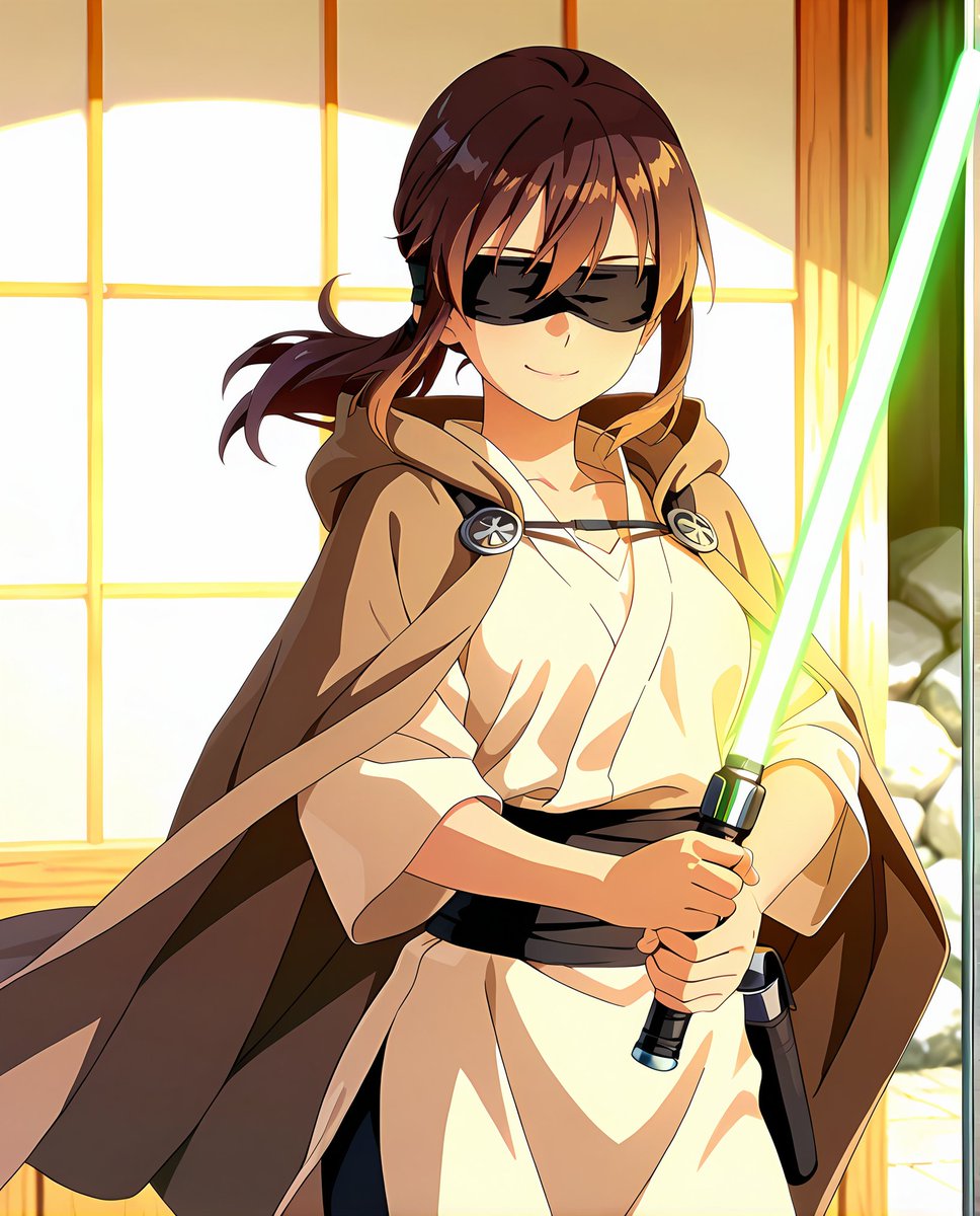 ZCheatwood1's tweet image. #AIArt #AIGeneratedArt #AICharacterDesign #AIAnimeArt #lightsaber #starwars #jedi #OC