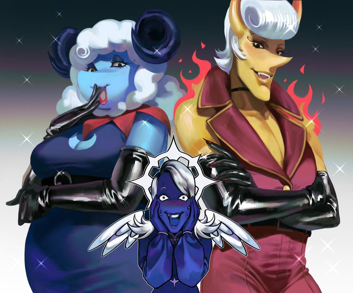 [demon/angel AU] theyre about to play tricks on you, rouxls!

#DELTARUNE #WeatherDuo #weatherkaard #rouxlskaard