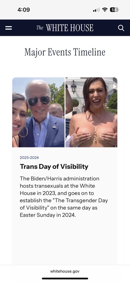 The Major Events Timeline section is absolutely savage and unreal <a href="/WhiteHouse/">The White House</a> 😂