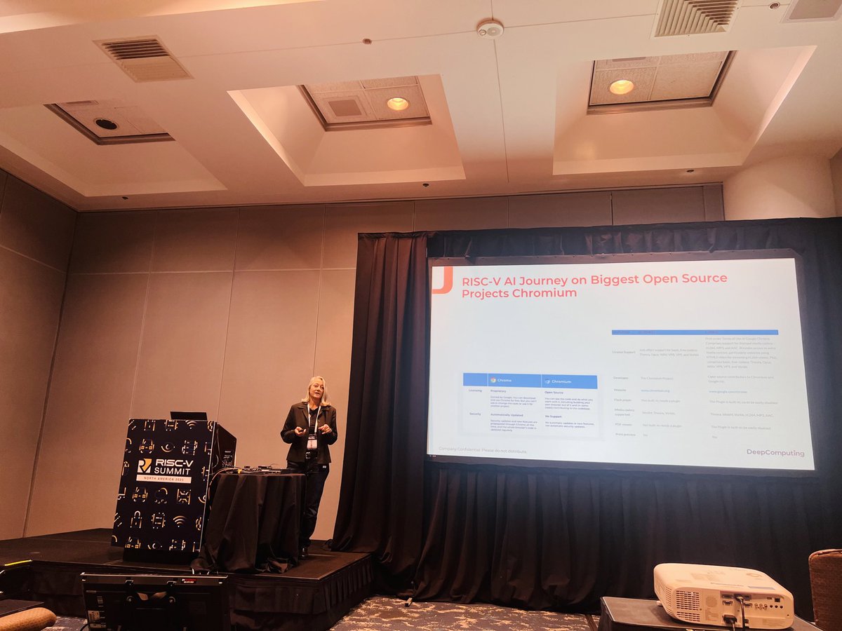 DeepComputingio's tweet image. Big thanks to Kathy Giori for an amazing session at #RISCVSummit NA — “Running WebLLM in the Browser on RISC-V: Toward Lightweight, Local AI Experiences.” 
Bringing #RISCVAIPC + #WebLLM together for efficient, private, browser-based AI! 

#RISCV #LocalAI #DeepComputing
