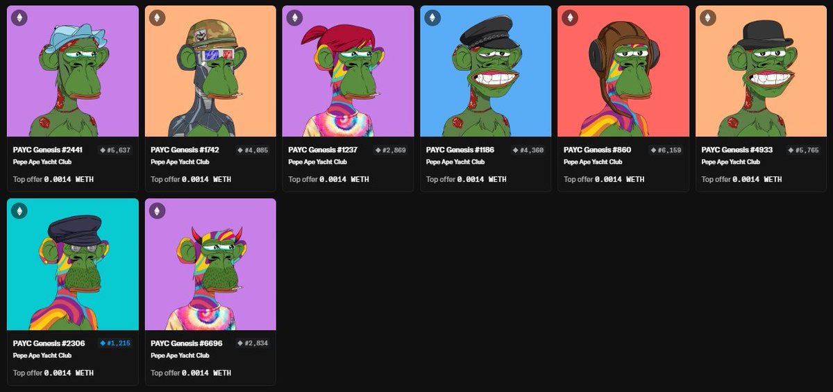 AI_Imaginexxx's tweet image. Pepe Ape Yacht Club
PAYC | #PAYC

I still own all these PAYC&apos;s if anyone serious is interested in buying 👀