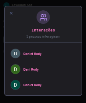danndevIH's tweet image. Gostei bastante do resultado disso aqui. Mobile > Desktop.
Ainda na parte da feature de interações que eu não pude concluir ontem. O que acham das versões?
Meu CEO @meunomeebero disse tá aprovado.
cc: @berolabx
#bolhadev #startup #buildinpublic
