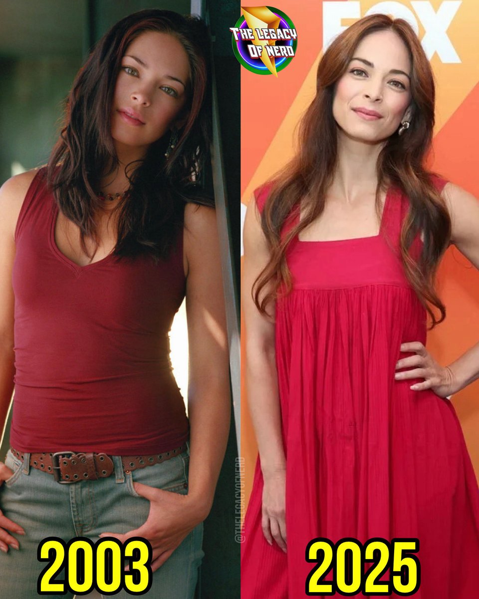 thelegacyofnerd's tweet image. ‘Smallville’ Lana Lang actress Kristin Kreuk: Then & Now: 2003 - 2025