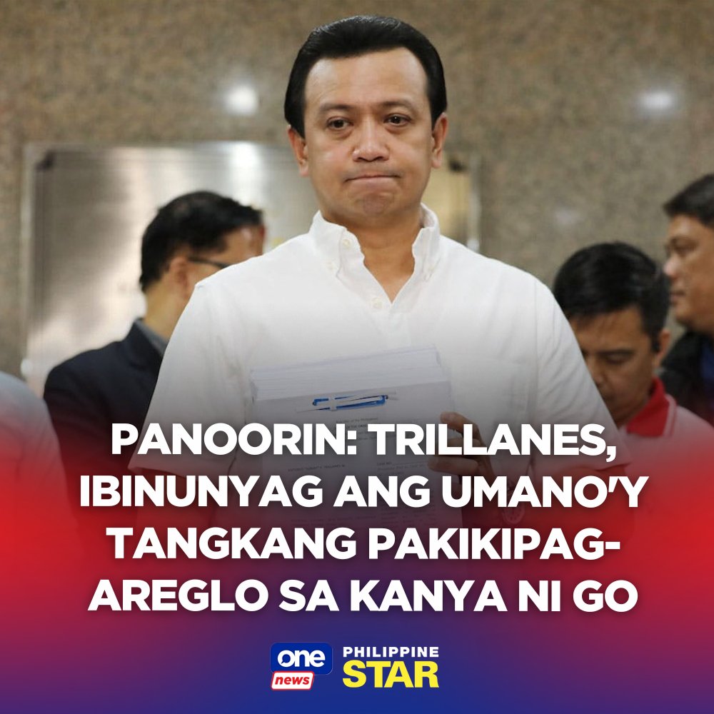 PhilippineStar's tweet photo. #SaTotooLang | Ibinunyag ni dating senador Antonio Trillanes IV na ilang beses umanong nagpadala si Sen. Bong Go ng mga emisaryo upang kumbinsihin siyang umatras sa kasong isinampa niya. https://t.co/svCCH6bEo0 | via @onenewsph https://t.co/mfY0Jj4lXY