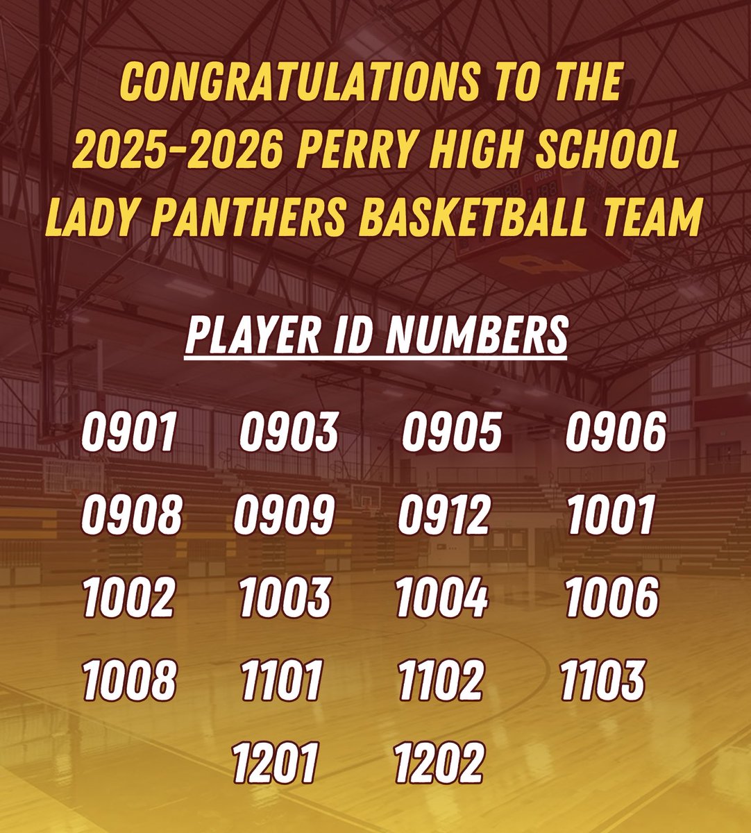 Congratulations to the girls that made the 2025-2026 Perry Lady Panthers Basketball Team. There will be a meeting in the cafeteria tomorrow at 6:30pm. We look forward to seeing you there!