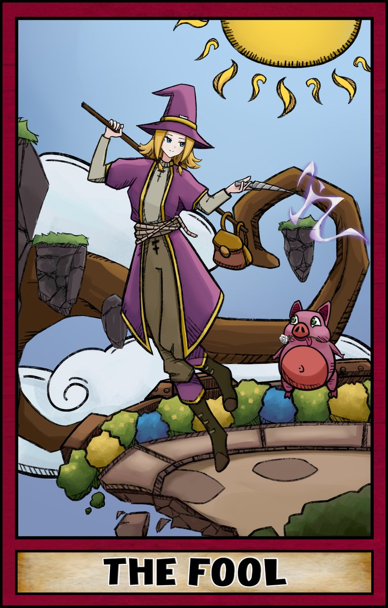 I have drawn The Fool for the upcoming world, Darkmoor, in #Wizard101 🎴

#extracredits #wizard101extracredits #wizard101art