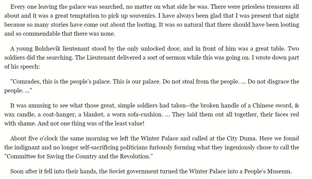 "Comrades, this is the people's palace. This is our palace.  Do not steal from the people. Do not disgrace the people."