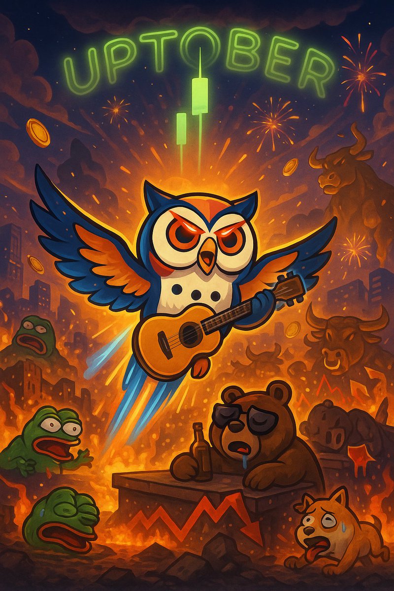FinAiLabs's tweet photo. 🦉🔥 FAI Ascends — Uptober Awakens! 🔥🦉
The Owl breaks through the chaos, laser-eyed and unstoppable, while the bears drown in disbelief and the bulls roar in glory. 🚀💥

Welcome to Uptober 2025 — where memes become prophecy.

#FAI #Uptober #Owlverse #BullRun #CryptoMeme https://t.co/sIa0g0YYTx