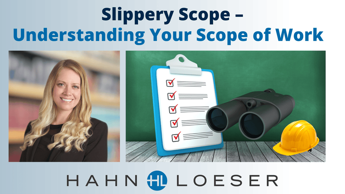 Details of a project's scope of work are often added to construction contracts at negotiation's end. In Properties Magazine, Tara Rose explains a well-defined scope of work identifying work to be completed, materials to be used and cost inclusions.
hahnlaw.com/insights/slipp…