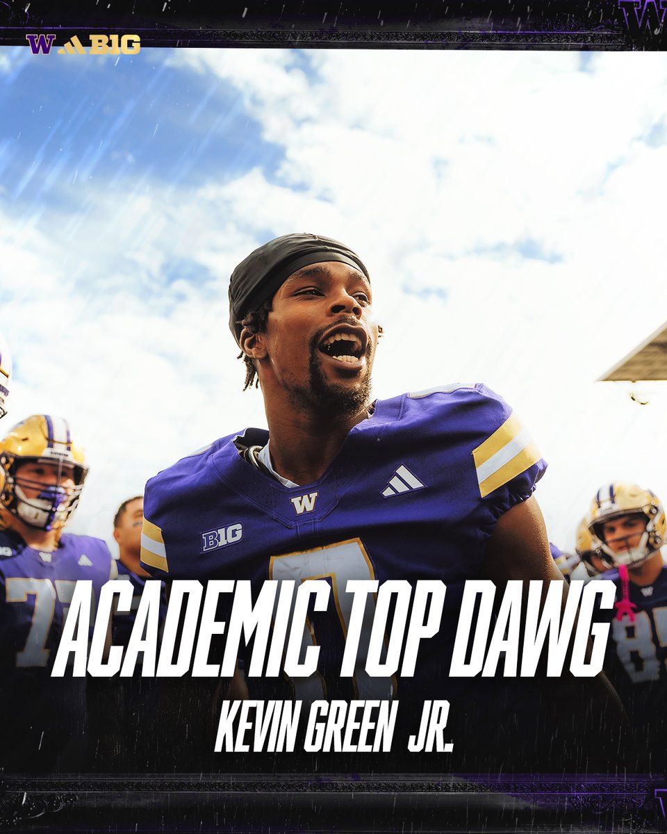 Kevin Green Jr. is this week's Academic Top Dawg📚 <a href="/UW_SAAS/">UW SAAS</a>