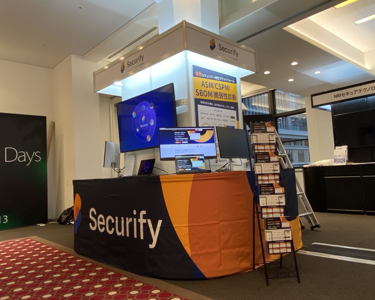 Securify4's tweet image. ＼#Securitydays fall 2025 in 東京 2日目🔥／
今日はあいにくの雨ですが、Securifyは元気いっぱい盛り上げます♪
デモ画面もご用意しておりますので、ぜひブースへお越しください✨
📍JPタワーホール＆カンファレンス（KITTE 4F）
　　ブースID：A08
#3SHAKE #Securify