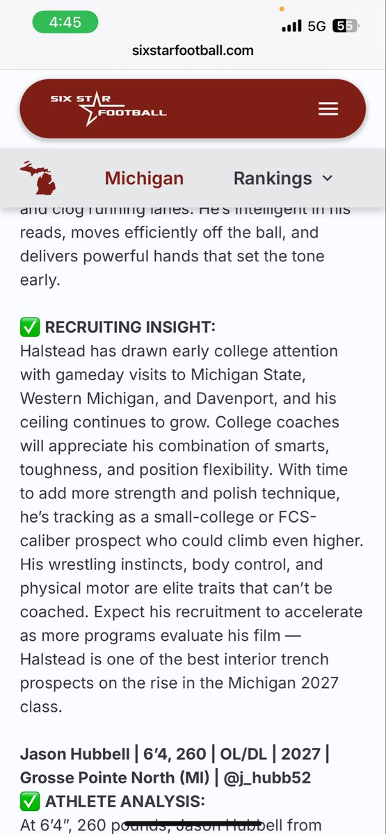 Thank you <a href="/RisingStars6/">Rising Stars Academy</a> for the great write up! The work never stops.  <a href="/AllenTrieu/">Allen Trieu</a> <a href="/MichFBFrenzy/">Michigan Prep Frenzy</a> <a href="/PrepRedzoneMI/">Prep Redzone Michigan</a> <a href="/MIexposure/">Michigan Exposure</a>