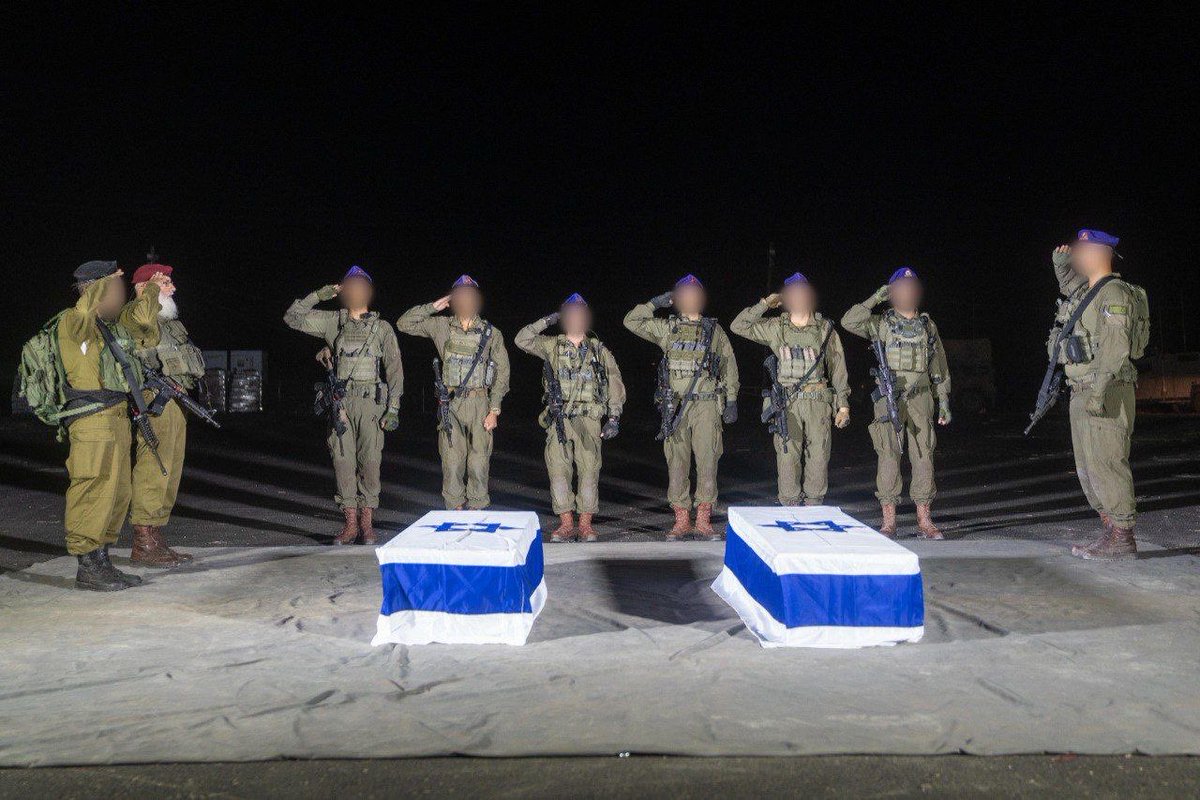 OSINTdefender (@sentdefender) on Twitter photo Caskets containing the apparent remains of two hostages were brought out of the Gaza Strip tonight by the Israel Defense Force, being escorted by police to the Abu Kabir Forensic Institute in Tel-Aviv for identification, with the identities of the hostages not being provided by Caskets containing the apparent remains of two hostages were brought out of the Gaza Strip tonight by the Israel Defense Force, being escorted by police to the Abu Kabir Forensic Institute in Tel-Aviv for identification, with the identities of the hostages not being provided by