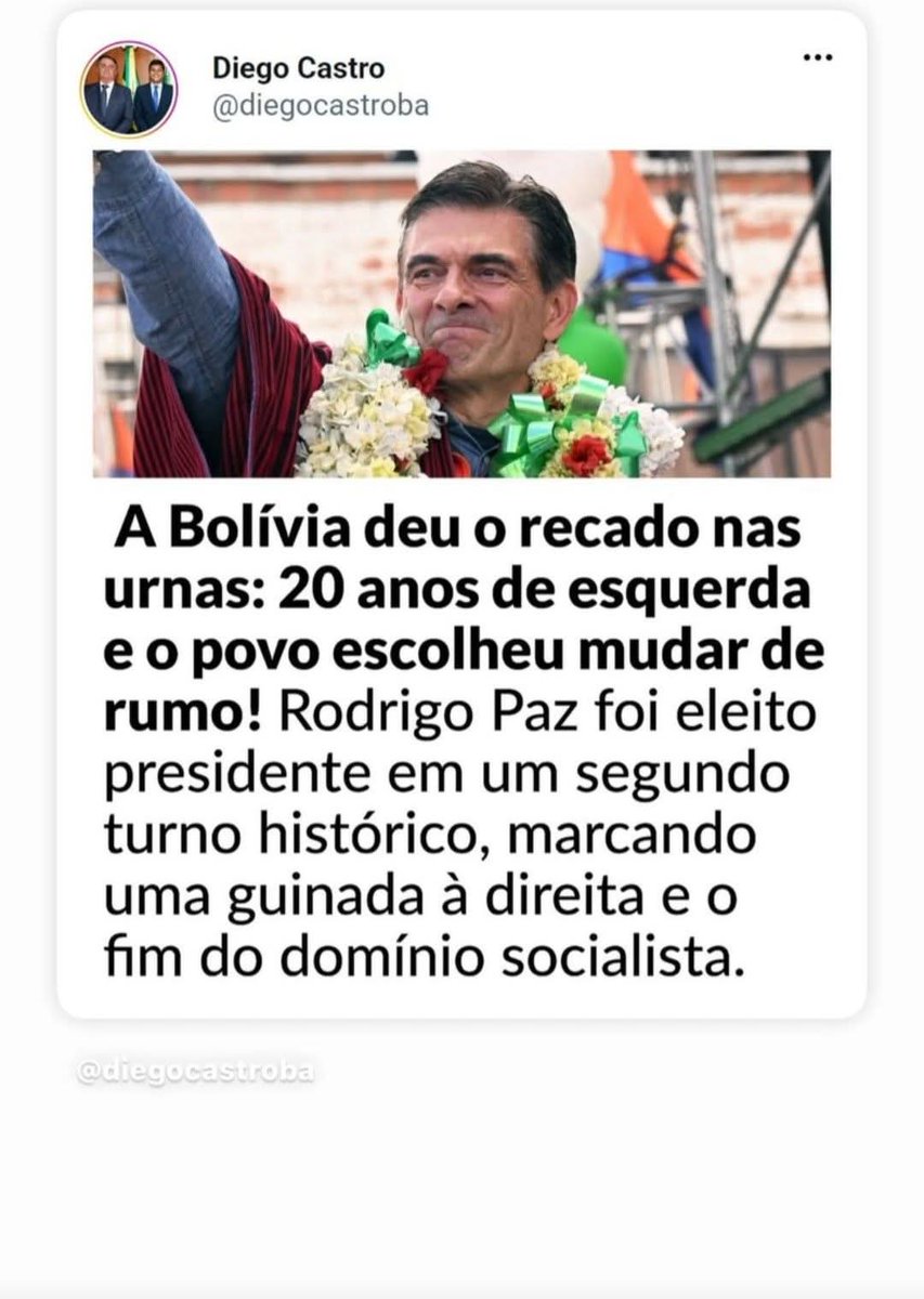 Deus Abençoe a Bolívia, seu novo  Presidente e que a população tenha uma vida plena de paz e conforto! 🙏🏻👏🏻👏🏻💦🌈🌹 ONDE O LULADRÃO NÃO MANDOU SUAS URNAS ELETRÔNICAS,  O VOTO POPULAR VENCE!! NÃO É XANDÃO <a href="/alexandre/">Alexandre de Moraes</a>??
