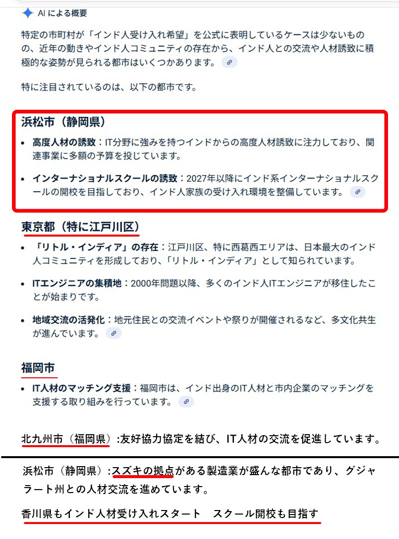 djfoo_japan's tweet photo. 大変だ、ヤバイよ
高度な技術や専門知識を持たない、インド人が45万人以上押し寄せてくるよ😱
高市総理��れをまず白紙撤回お願いしますね🙇
インド人受け入れ希望
浜松市（静岡県）
SUZUKI自動車 連合、、え（やはり国民民主なのか?）
福岡県 　香川県  
田舎の香川まで侵食して来ないで💢 https://t.co/lMavWmiU0f