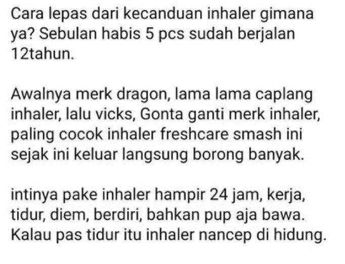 valiisaa's tweet photo. Aku mau jawab soal DM dari salah satu temen di sosial media, dan minta ini buat dibahas. 

Aku paham betul ini pasti berat, 12 tahun bukan waktu yang sebentar dan sampai habis 5 batang sebulan itu parah banget. 
Aku harus bilang kalau ini 99% adalah ketergantungan psikologis/kebiasaan (compulsive addiction), bukan karena kamu sakit. 

- utas -
