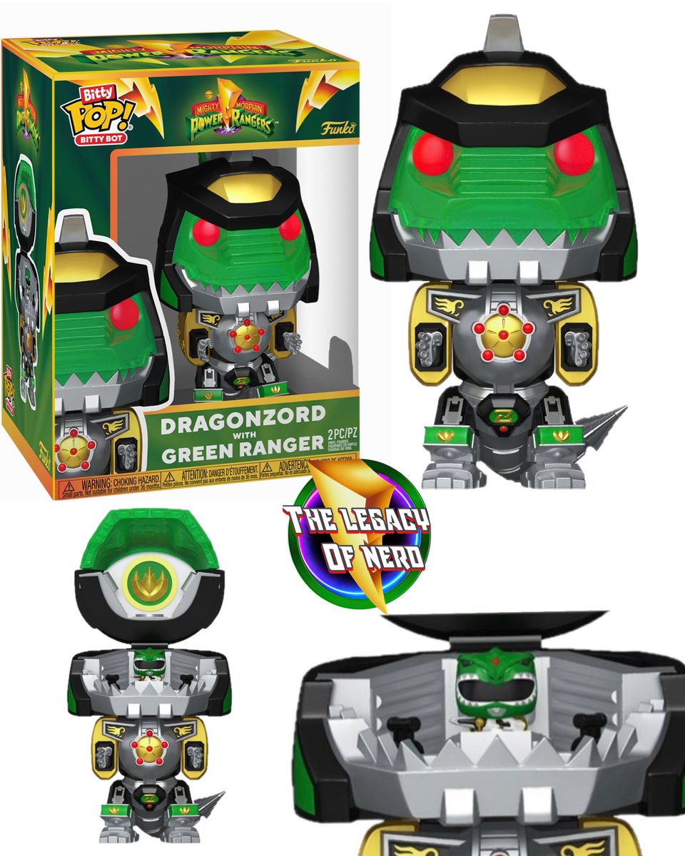 thelegacyofnerd's tweet image. 🚨BREAKING: First Look at the Dragonzord Funko Bitty Bot complete with the Green Ranger of Mighty Morphin Power Rangers!
Preorders begin Wednesday morning at 11AM CST
