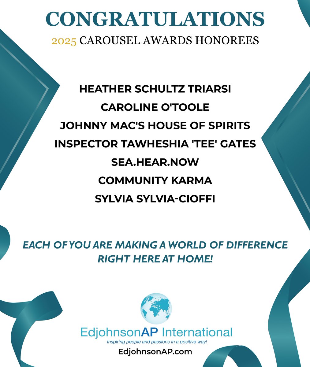 🎭✨ Congratulations to the 2025 Asbury Park Chamber of Commerce Carousel Awards Honorees!  Your dedication, leadership, and impact on the Asbury Park community shines brightly.

#AsburyPark #CarouselAwards #CommunityExcellence #ChamberofCommerce