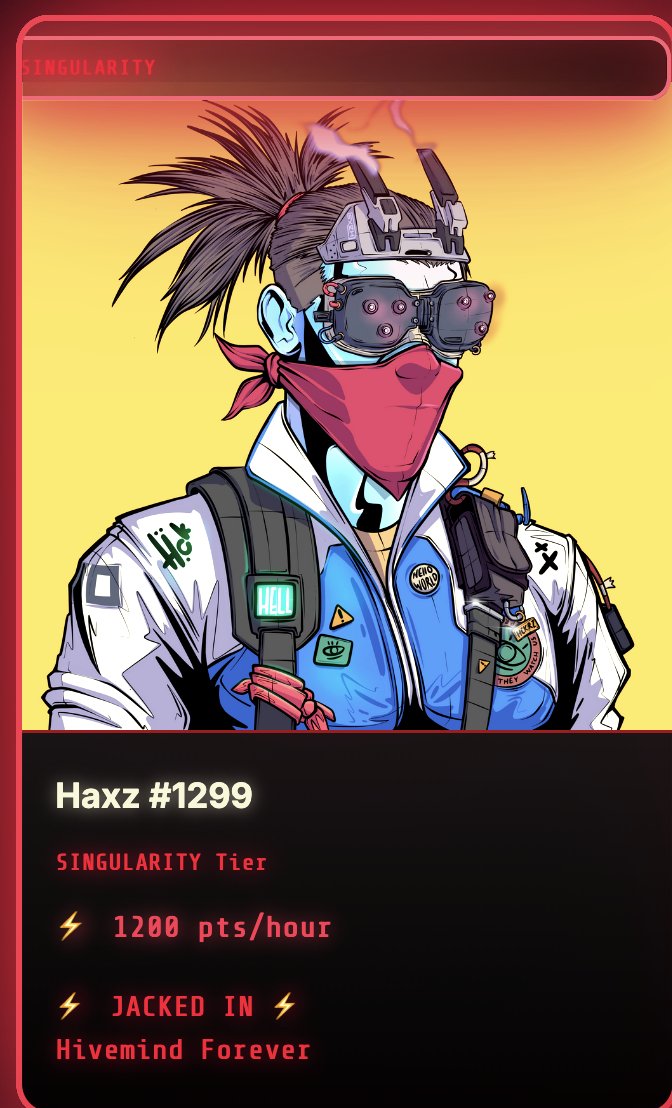 just bought 4 <a href="/Haxz_xyz/">Haxz</a> and connected them to Hivemind