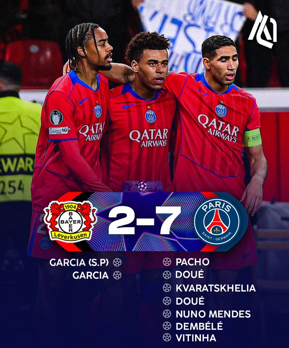 🚨🚨🚨 FILM -18 : LE PARIS-SAINT-GERMAIN MET UN SCORE DE TENNIS À LEVERKUSEN ! 🔞❤️💙

RÉDUIT À 10 APRÈS L’EXCLUSION DE ZABARNYI, PARIS A DÉROULÉ. 🤯🤯🤯

PARIS EST LA MEILLEURE ATTAQUE DE LDC : LE LEADER DE LA LIGUE DES CHAMPIONS 🥇🥵