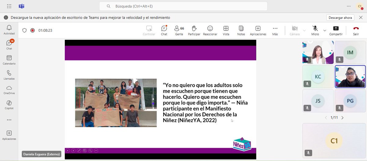 Ninez_Ya's tweet photo. @savechcolombia @WorldVisionCO @juegoyninez @conniejerezz “No quiero que los adultos me escuchen porque tienen que hacerlo, sino porque lo que digo es importante.”

Frase de una niña que participó en el Manifiesto de #NiñezYA en 2022, citada por Daniela Esguerra de @WorldVisionCO. #ParticipaciónYA https://t.co/DyP2dlwzdz