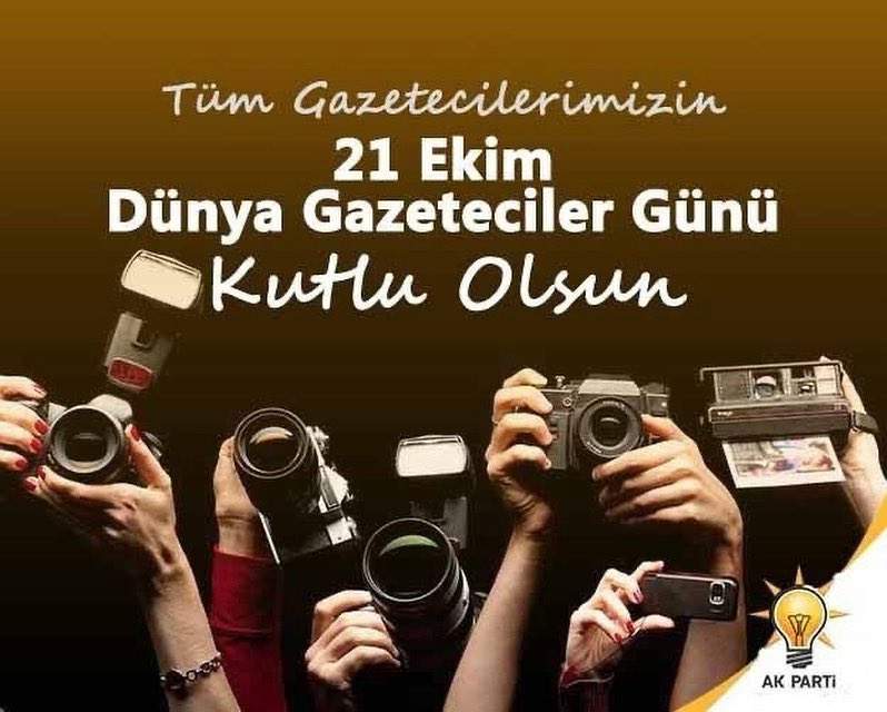 Toplumun doğru ve tarafsız haber alması için büyük bir özveriyle çalışan, demokrasimizin temel taşlarından olan tüm basın mensuplarımızın 21 Ekim Dünya Gazeteciler Günü’nü kutluyorum.

Görevini sorumluluk bilinciyle yerine getiren tüm gazeteci kardeşlerimize sağlık, başarı ve