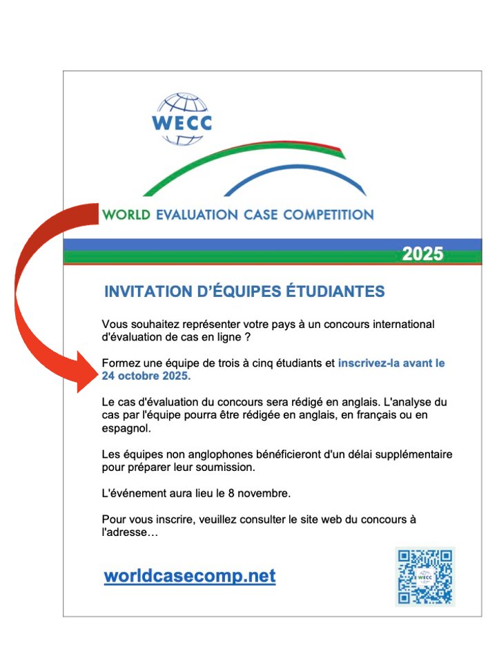 World Evaluation Case Competition (WECC) tweet media