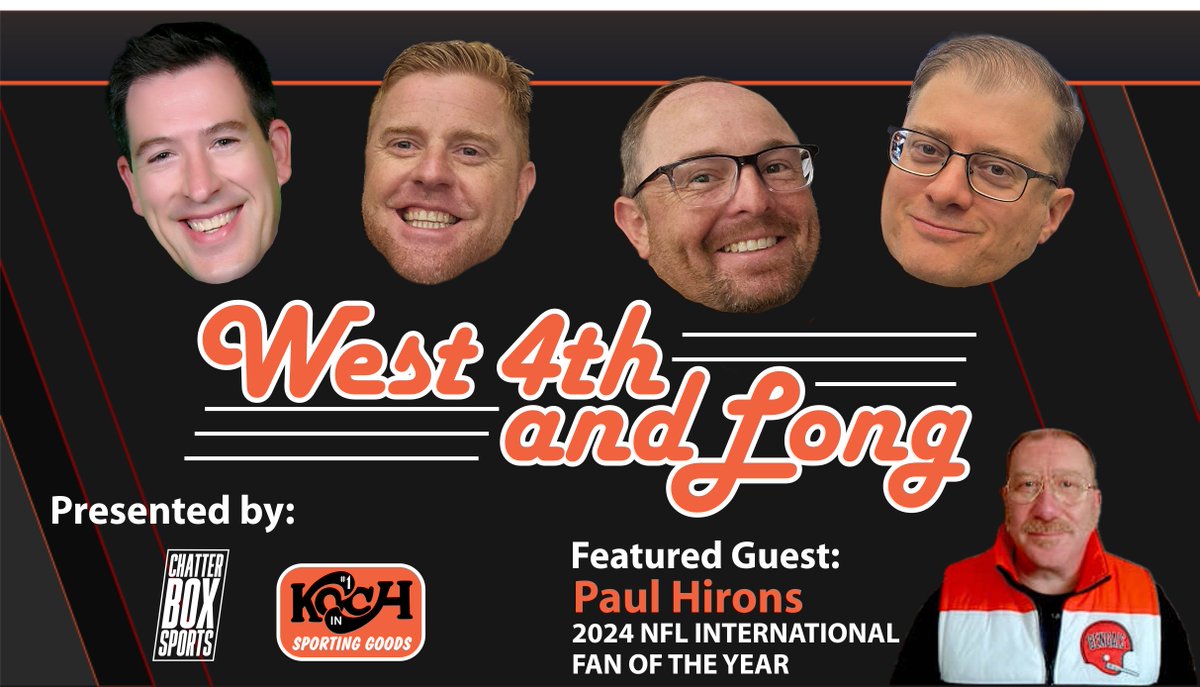 Watch LIVE tonight at 6:20. Featured guest: <a href="/WhoDey_UK/">Bengals UK</a> Paul Hirons from the UK!  2024 NFL International Fan of the Year. #WhoDey 

Watch live: youtube.com/live/OHLTj5WAz…