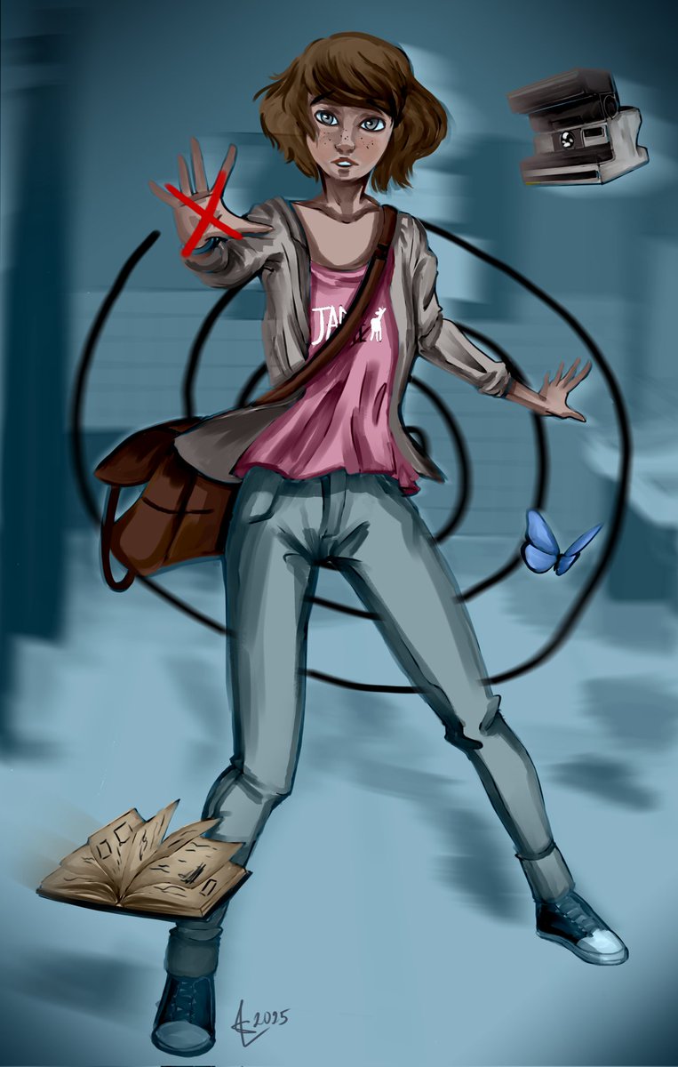 my piece for <a href="/lis_tarotzine/">Life is Strange 10th Anniv TarotZine</a> ✨ "the fool" tarot w our max

#LifeIsStrange