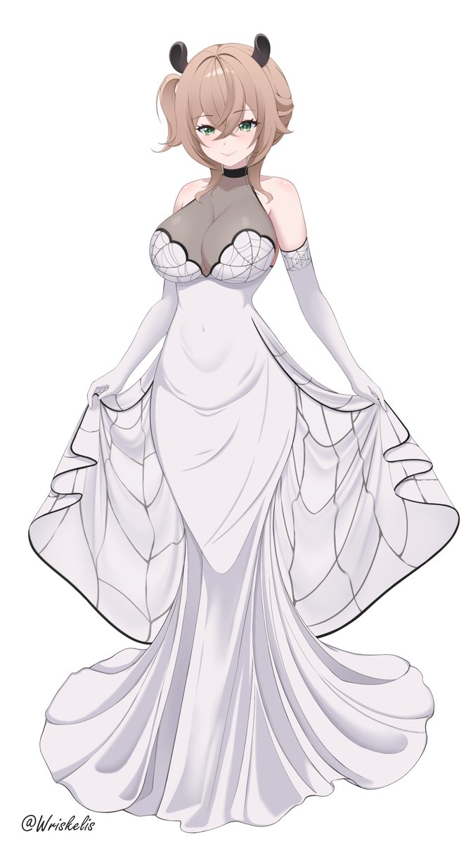 Nimi in a Halloween-style wedding dress
 #nimagery