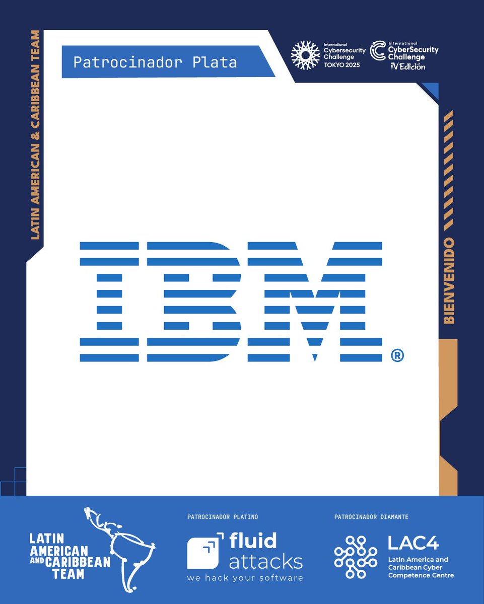 🤝✨ ¡Damos una gran bienvenida a IBM como patrocinador! 🌟

Su compromiso con la innovación, la educación y la seguridad digital fortalece esta iniciativa global que reúne a los mejores jóvenes talentos en ciberseguridad en un solo escenario. 👩‍💻🧠👨‍💻