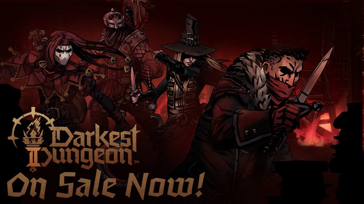 DarkestDungeon's tweet image. “Who will face the half-remembered horrors of their past?”

Face your failures and get Darkest Dungeon II for 50% off on Steam: store.steampowered.com/app/1940340/Da…

Both the base game and DLC is on sale for a limited time.

#darkestdungeon2