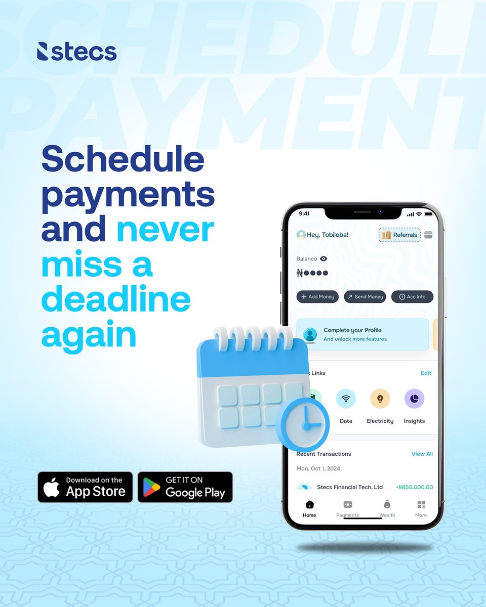 Bills, rent, subscriptions; they never forget. So why should you?

With STECS Recurring Transfers, you can relax and let us do the heavy lifting

#STECSFeatures #SmartPayments #Islamicfinance #STECS #Ethicalbanking