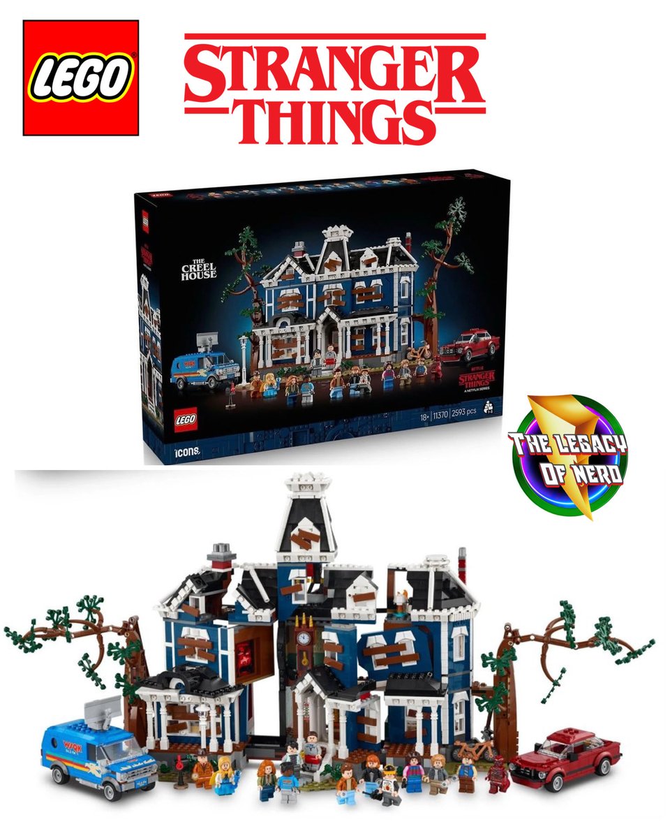 thelegacyofnerd's tweet image. First Look at the New ‘Stranger Things’ LEGO set of The Creel House has just been revealed