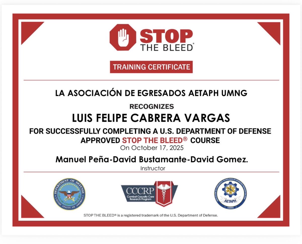 Dr Luis Felipe Cabrera Vargas MD FACS MACC MACCVA (@pipecabrerav) on Twitter photo Completing the <a href="/StopTheBleed/">STOP THE BLEED®</a> <a href="/AmCollSurgeons/">American College of Surgeons</a> course with our <a href="/Uniandes/">Uniandes</a> <a href="/MediUniandes/">Facultad de Medicina - Universidad de los Andes</a> <a href="/FSFB_Salud/">Fundación Santa Fe de Bogotá</a> med students 👁️⤵️💥! <a href="/SWexner/">Steven D Wexner MD, PhD</a> <a href="/pferrada1/">Paula Ferrada MD FACS FCCM MAMSE</a> <a href="/TomVargheseJr/">Tom Varghese Jr. MD, MS, MBA, FACS, MAMSE 🇺🇸</a> Completing the <a href="/StopTheBleed/">STOP THE BLEED®</a> <a href="/AmCollSurgeons/">American College of Surgeons</a> course with our <a href="/Uniandes/">Uniandes</a> <a href="/MediUniandes/">Facultad de Medicina - Universidad de los Andes</a> <a href="/FSFB_Salud/">Fundación Santa Fe de Bogotá</a> med students 👁️⤵️💥! <a href="/SWexner/">Steven D Wexner MD, PhD</a> <a href="/pferrada1/">Paula Ferrada MD FACS FCCM MAMSE</a> <a href="/TomVargheseJr/">Tom Varghese Jr. MD, MS, MBA, FACS, MAMSE 🇺🇸</a>