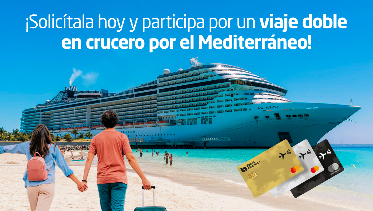 Cada compra puede ser el inicio de tu próxima aventura

Con la Tarjeta Atlántida Destinos, acumula hasta 4 MegaPuntos y participa por un viaje doble en crucero por el Mediterráneo.​

¡Son 3 ganadores!​

Solicítala aquí👉atla.hn/tcdestinos
