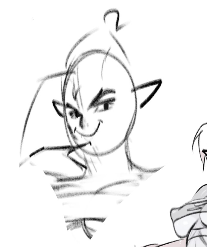 peppertama's tweet image. dumb sketch I found