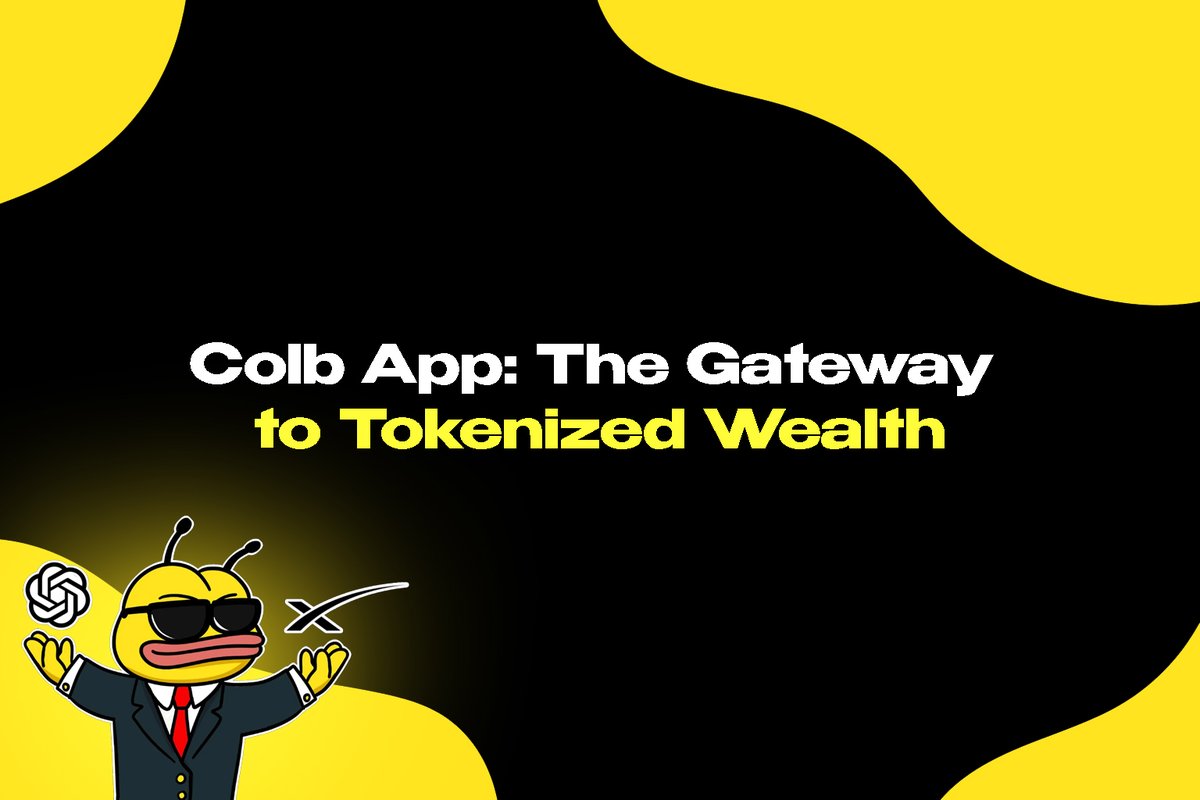 Sqw3zzy's tweet image. &lt;&lt;&lt;🟡Colb App: The Gateway to
Tokenized Wealth🟡&gt;&gt;&gt;
Colb App: The Gateway to Tokenized Wealth
In an era where finance becomes increasingly abstract, most people still rely on institutions that belong to the past. The idea of opening a bank account, waiting days for transfers,…