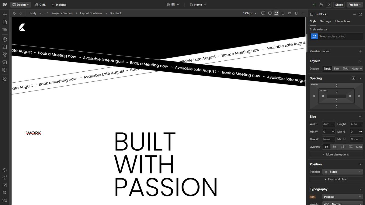 DamonAsghari_'s tweet photo. Sometimes, even simple functionality takes time, just because you want to do it the right way, not the easiest.

I care about every pixel. maybe a bit too much...

PERFECTIONISM 🤷🏻 

#Webflow #DesignCommunity #WebDevelopment #Neviox #perfection https://t.co/DkGeVcCy1r
