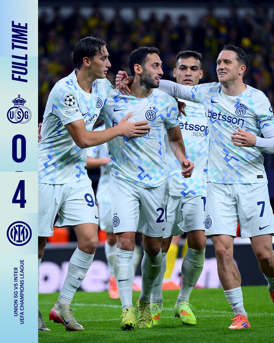 Terza vittoria su tre in Champions, 9 gol fatti, zero subiti, settima vittoria consecutiva tra campionato e coppa
Primo gol in Europa per Pio Esposito, finalmente si è rivisto Dumfries, bene anche Zieliński.
Si va a Napoli sabato forse nel momento peggiore per loro che non