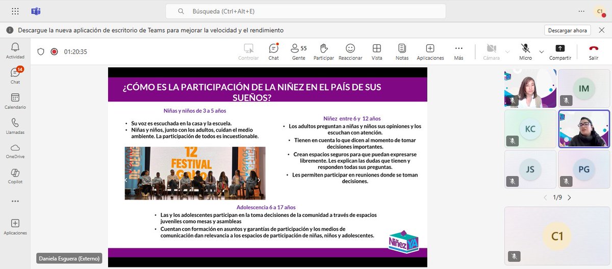 Ninez_Ya's tweet photo. @savechcolombia @WorldVisionCO @juegoyninez @conniejerezz Daniela Esguerra de @WorldVisionCo comparte las acciones que no dan espera y lo que los NNA quieren frente al derecho a la participación, según los resultados de la consulta #ElPaísDeMisSueños. #ParticipaciónYA https://t.co/5Dxd0RtulY