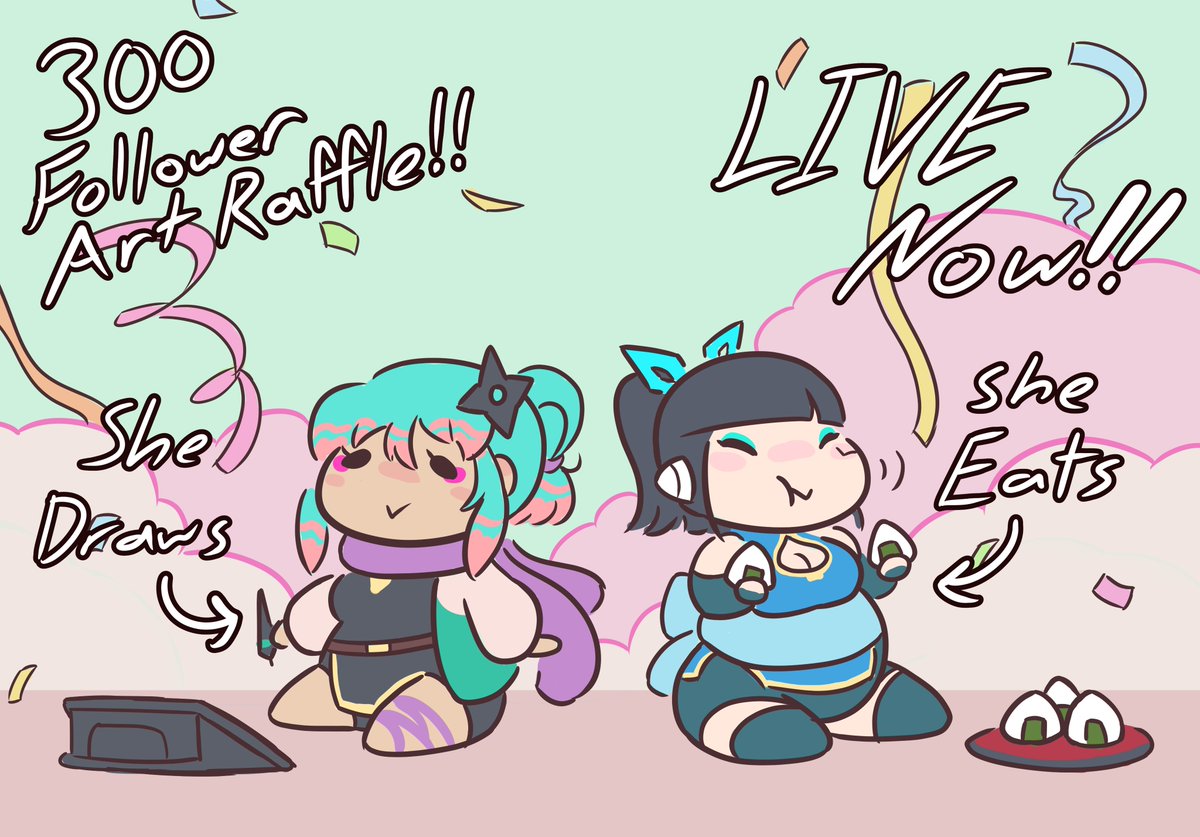 I'm doing an art raffle today! So come if ya want a free drawing from me, or just wanna stop by to give Icewick a snack! twitch.tv/vaporblade_live