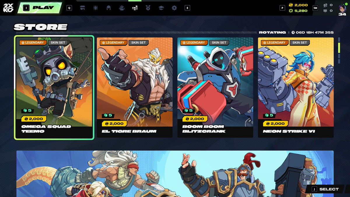 basically the same shop as before but I got the shitty Vi skin from my original shop 😭