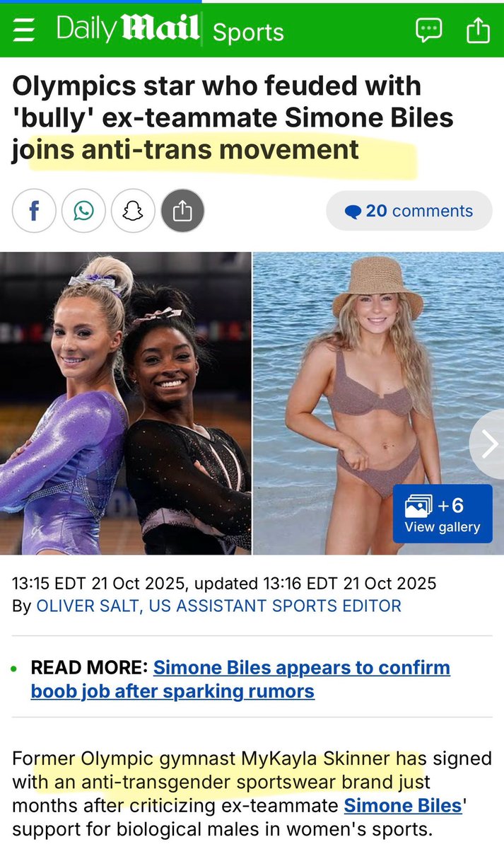 I'll know we've won when a female athlete standing up for other female athletes and fair competition isn't automatically labeled "anti-trans."