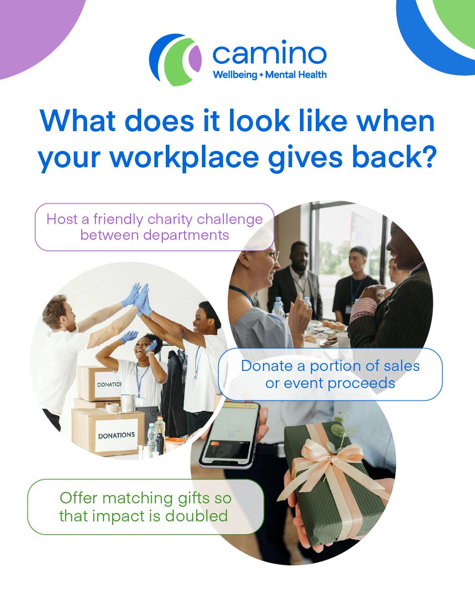 As the season of giving approaches, have you thought about how your workplace can make a difference?

Learn more about how to get started by emailing development@caminowellbeing.ca, or call our office at 519.743-6333. We are here to help support your fundraising efforts!
