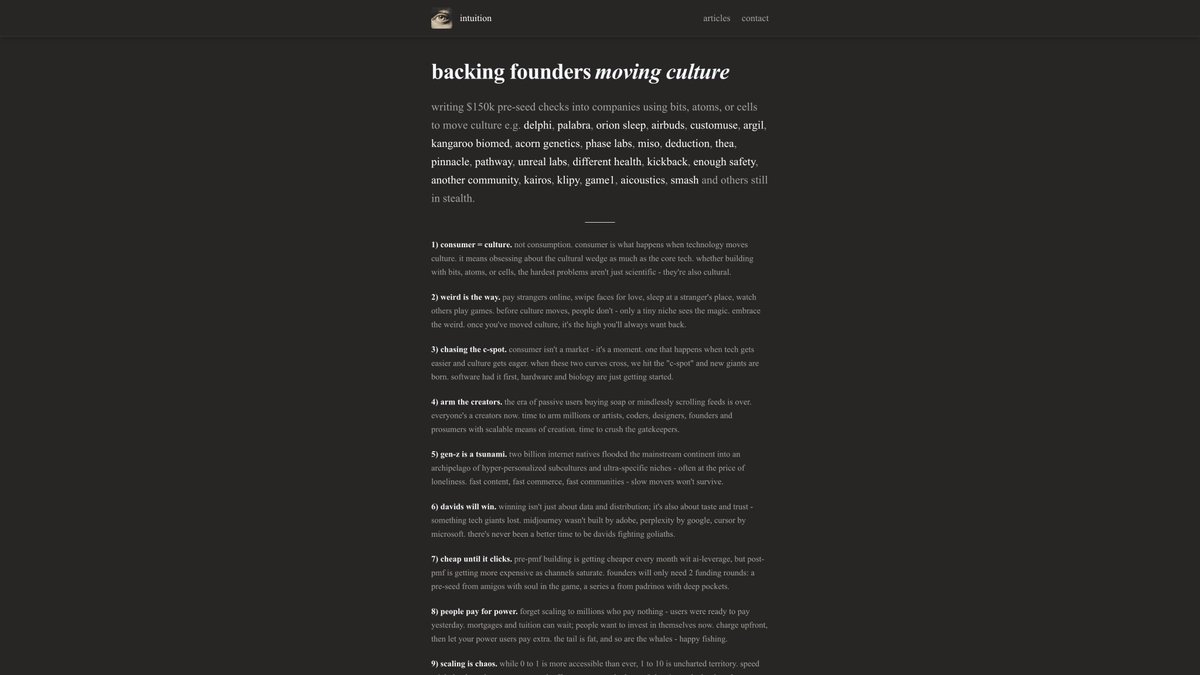 US-based San Francisco-headquartered venture capital firm with hyper minimalist website.