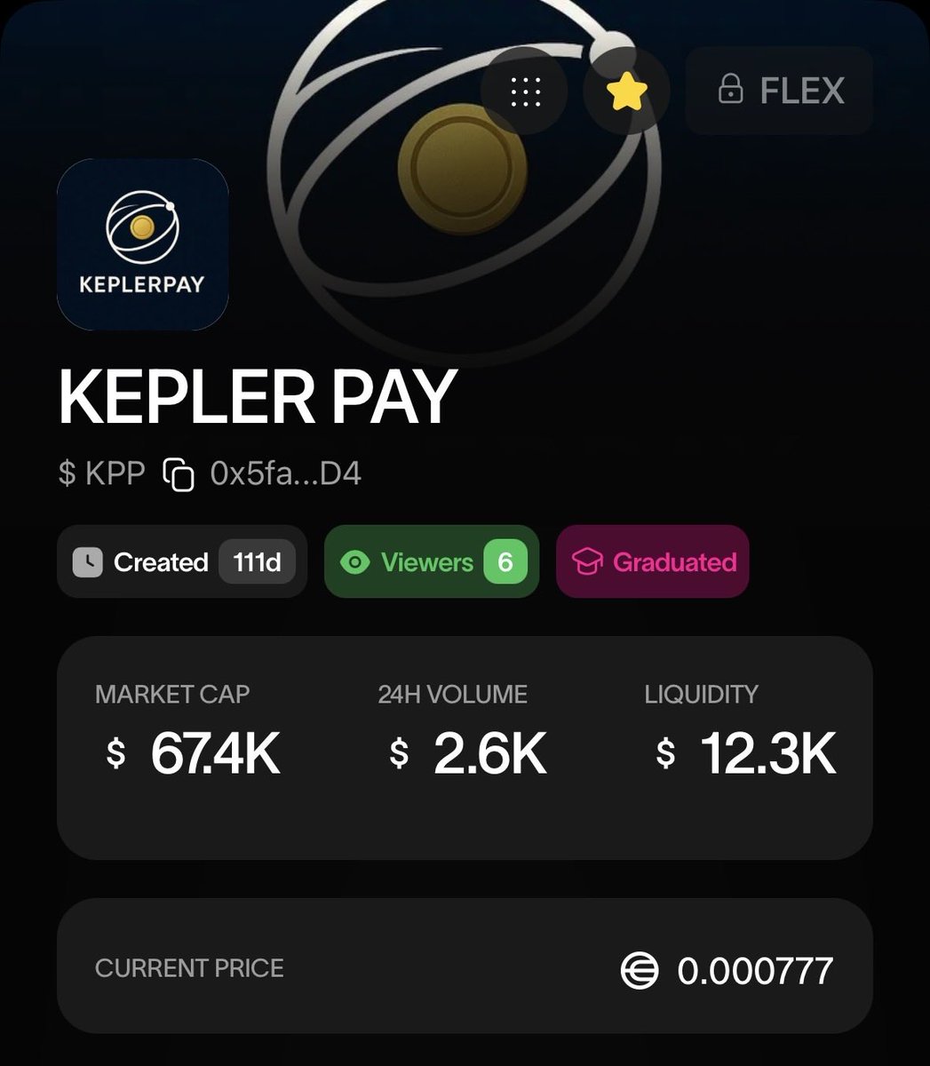 Keplerpayof's tweet image. 🚀 $KPP All-Time High! 🚀

From an idea… to a real ecosystem with global impact.

We just reached a new ATH — and this is only the beginning. 💎

📊 Market Cap: $67.4K
⚡ 24h Volume: $2.6K
💧 Liquidity: $12.3K
👥 20,000+ Wallets strong

Step by step, block by block 

KeplerPay…