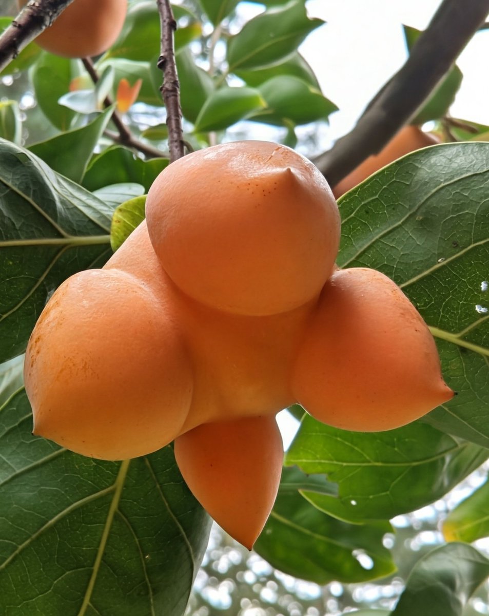 _cloudmu's tweet photo. Fuyu persimmons gone wild this year. https://t.co/piqLIjnW4o
