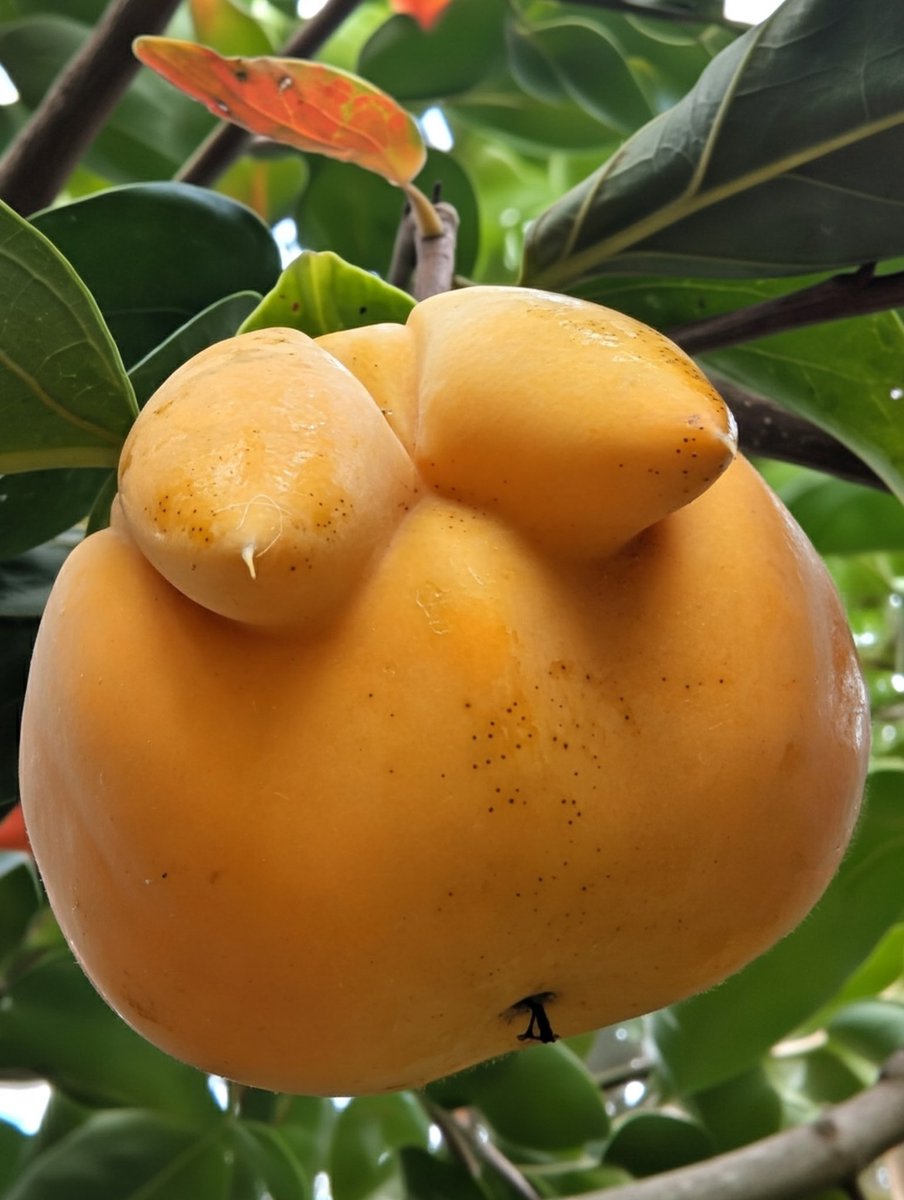 _cloudmu's tweet photo. Fuyu persimmons gone wild this year. https://t.co/piqLIjnW4o