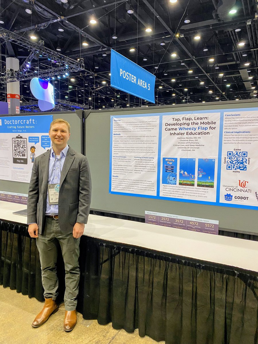 mrestko's tweet photo. Had fun presenting Wheezy Flap at #Chest2025 
See if you can get a high score: https://t.co/n47SsNTwC5 https://t.co/xIkPljCR7o